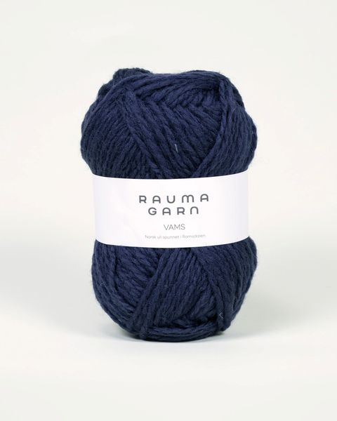 V58 M&oslash;rk Gr&aring;bl&aring; - Rauma Garn, Vams Pt3