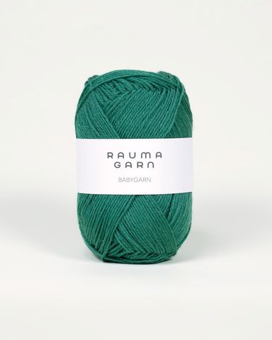 Hovedbilde B32 M&oslash;rk Gr&oslash;nn - Rauma Garn, Babygarn