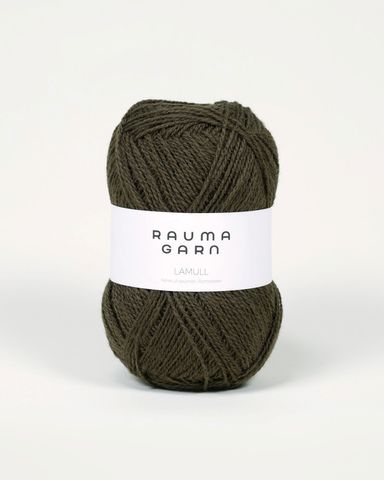 Hovedbilde 486 M&oslash;rk Mosegr&oslash;nn - Rauma Garn, Lamull