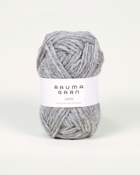 V13 Gr&aring; Melert - Rauma Garn, Vams Pt3