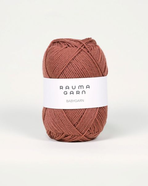 103 R&oslash;dbrun - Rauma Garn, Babygarn
