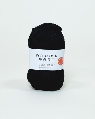 Hovedbilde 297 Svart - Rauma Garn, Tjukk Bomull