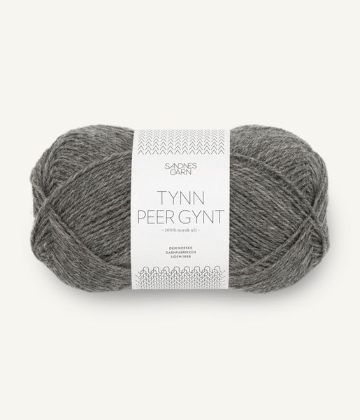 1053 Dark Grey Melange - Sandnes Garn, Tynn Peer Gynt