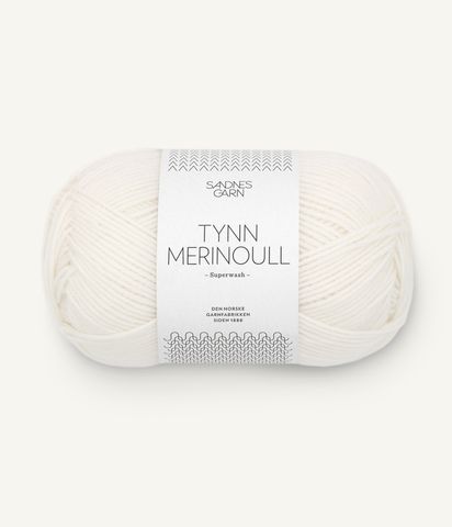 Hovedbilde 1001 True White - Sandnes Garn, Tynn Merinoull