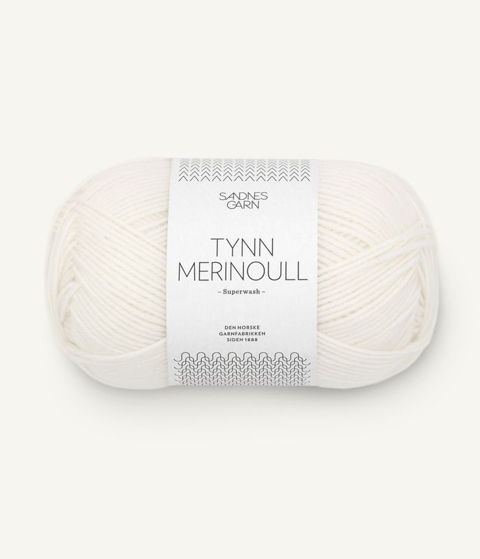 1001 True White - Sandnes Garn, Tynn Merinoull