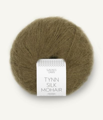 Bilde av 9873 Dark Olive - Sandnes Garn, Tynn Silk Mohair