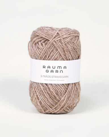 Hovedbilde 106 Beige Melert - Rauma Garn, 3-tr&aring;ds ...